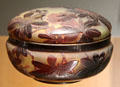 Glass covered candy dish decorated with leaves by Émile Gallé at Beaux-Arts Museum. Lyon, France.
