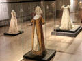 Collection of early 19th C French silk dresses made in Lyon at Musées des Tissus. Lyon, France.