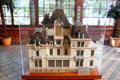 Model of family mansion "Villa de Lyon Monplaisir Rhône" at Lumière Museum. Lyon, France.