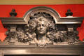 Carving over parlor doorway at Lumière Museum. Lyon, France.