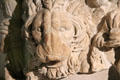 Roman stone carving of lion's head at Gallo Roman Museum. Lyon, France.