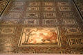 Roman floor mosaic with scene of gods at Gallo Roman Museum. Lyon, France.