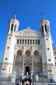 Facade of Basilique Notre-Dame de Fourvière. Lyon, France.