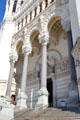 Entrance columns of Basilique Notre-Dame de Fourvière. Lyon, France.