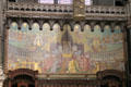 Mosaic of Pope Pie IX before Vatican proclaiming dogma of Immaculate Conception at Basilique Notre-Dame de Fourvière. Lyon, France.