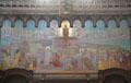 Mosaic of St Pothin arriving in Lyon in 177 to spread faith at Basilique Notre-Dame de Fourvière. Lyon, France.