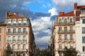 Buildings on Place Bellecoeur. Lyon, France.