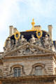 Detail of Jules Hardouin-Mansart's roofline for Lyon City Hall at Place des Terreaux. Lyon, France.