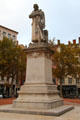 Monument to J.M. Jacquard inventor of first programmable loom at Place de la Croix-Rousse. Lyon, France.