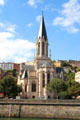 St Georges Catholic church on Saône River bank. Lyon, France.