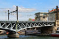 Railway bridge across Saône River. Lyon, France.