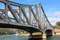 Rail bridge across Saône River. Lyon, France.