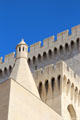 Fenestration atop Papal Palace. Avignon, France.