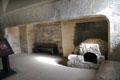 Fireplace arch & oven in treasure room at Papal Palace. Avignon, France.