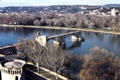 Rhone & Bridge of Avignon. Avignon, France
