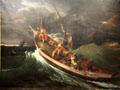 Joseph Vernet tied to mast to study storm painting by Horace Vernet at Calvet Museum. Avignon, France.