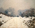 Snow landscape in Louvecienne painting by Alfred Sisley at Museum Angladon, Jacques Doucet Collection. Avignon, France.