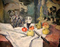 Still life with sandstone pot painting by Paul Cézanne at Museum Angladon, Jacques Doucet Collection. Avignon, France.