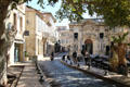 Place Crillon inside Porte de l'Oulle. Avignon, France