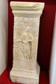 Altar to Lares Augusti, protectors of Roman Emperor's roads from Nimes at Musée de la Romanité. Nimes, France.