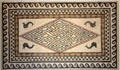 Roman mosaic floor with dolphins & patterns from Nimes at Musée de la Romanité. Nimes, France.
