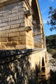 Rock projections used to hold scaffolding for construction & maintenance at Pont du Gard. Nimes, France.