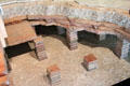 Replica of Roman hot baths with underfloor heating at Pont du Gard museum. Nimes, France.
