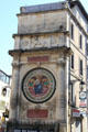 Decorated corner building with memorial art at end of rue de la Cavalerie. Arles, France.
