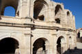 Details of Roman arches of Arles Amphitheatre. Arles, France.