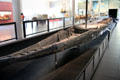 Wreck of Roman barge found under Rhone river in 2004 at Arles Antiquities Museum. Arles, France.