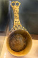 Bronze covered Roman-era iron pan found in Rhone at Arles Antiquities Museum. Arles, France.
