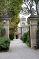 Gates to Le Monastère St Paul de Mausole where Vincent Van Gogh spent time as a psychiatric patient. Saint-Rémy-de-Provence, France.