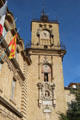 Clock tower of Aix-en-Provence city hall. Aix-en-Provence, France.