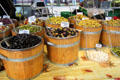 Olives at vegetable market. Aix-en-Provence, France.