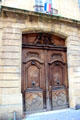 Double door on Hotel de Grimaldi-Régusse. Aix-en-Provence, France.