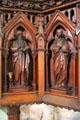 Wood carvings of evangelists St Luke & St John at St-Sauveur Cathedral. Aix-en-Provence, France.