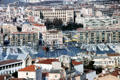 Marseille port & old town around city hall from Notre Dame de la Garde. Marseille, France.
