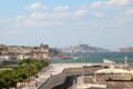 Mouth of Marseille harbor with former prison of Château d'If beyond. Marseille, France.