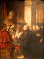 Ignatius of Loyola receives Papal Bull of Pope Paul III painting by Juan de Valdés Leal of Séville at Museum of European and Mediterranean Civilisations. Marseille, France.