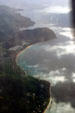 Grand Anse coast of Basse-Terre island seen from air. Guadeloupe.