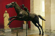 Jockey of Arte mission bronze, circa 140 BC, at National Archeological Museum, Athens. Greece.