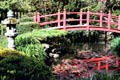 Footbridge in Tully Japanese Garden. Tully, Ireland