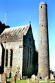 Round Tower beside St Canice's Cathedral, Kilkenny. Ireland.