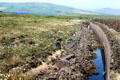 Peat bog being harvested for fuel on Ring of Skellig. Ireland.