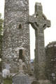 Tall Cross & round tower at Monasterboice. Ireland.