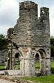 Ruin hexagonal tower at Mellifont Abbey. Ireland.