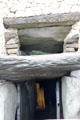 Tomb passage with roofbox overhead to let in light on winter solstice at Newgrange. Ireland.