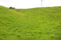 Section of ancient circular trench atop Hill of Tara. Ireland.