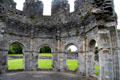 Interior facade of Lavabo where ablutions were carried our at Old Mellifont Abbey. Ireland.