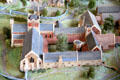 Model of Old Mellifont Abbey in museum. Ireland.